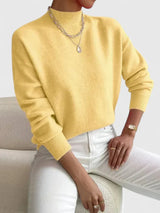 Francesca | Women's Mock Neck Long Sleeve Sweater