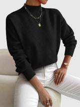Francesca | Women's Mock Neck Long Sleeve Sweater