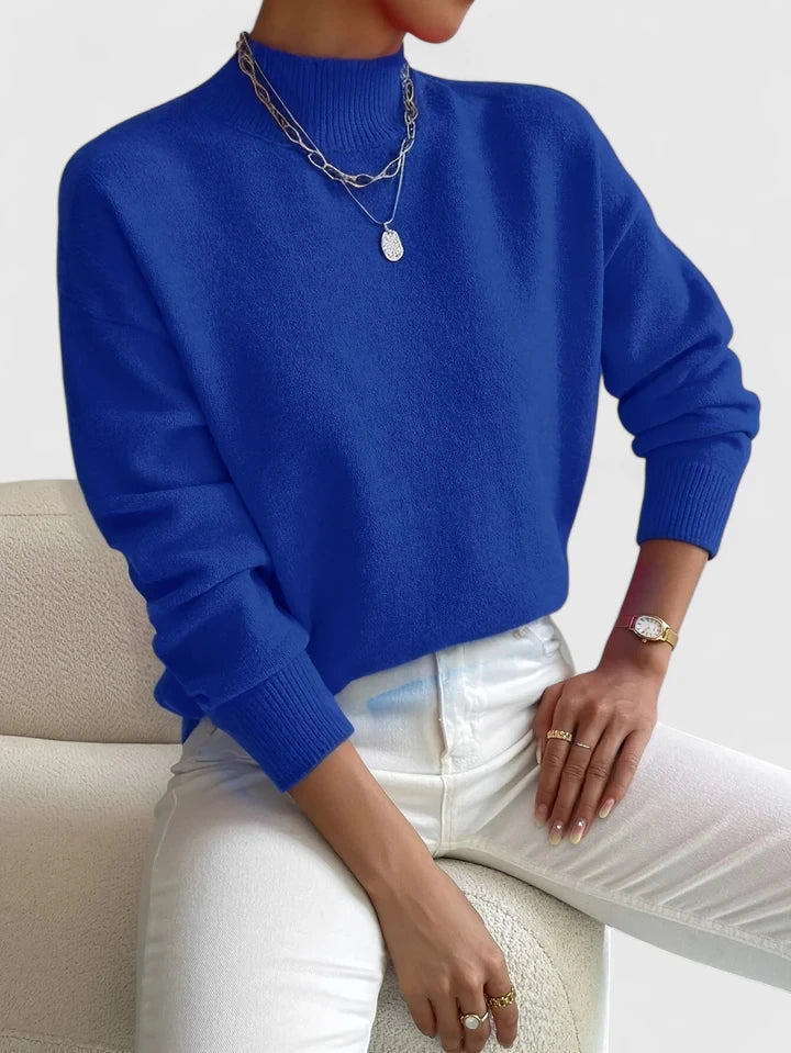 Francesca | Women's Mock Neck Long Sleeve Sweater