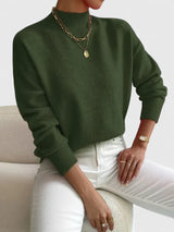 Francesca | Women's Mock Neck Long Sleeve Sweater