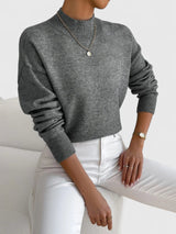 Francesca | Women's Mock Neck Long Sleeve Sweater