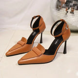 Francesca | Women's Pointed Toe Ankle Strap Heels