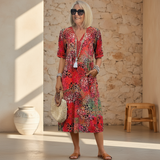Andrea | Vibrant Midi Dress