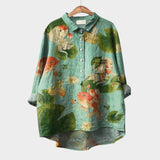 Gwenora | Women's Floral Bird Print Long Sleeve Blouse
