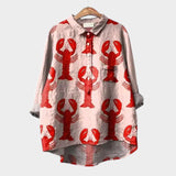 Gwenora | Women's Floral Bird Print Long Sleeve Blouse