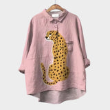 Gwenora | Women's Floral Bird Print Long Sleeve Blouse