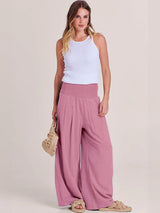 Petra | Women's Wide Leg Pants High Waist Smocked Palazzo Trousers