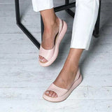 Drift | Women's Peep Toe Flatform Slide Sandals Wide Strap