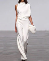 Reyna | Women's Sleeveless Wide Leg Formal Jumpsuit Occasion
