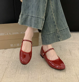 Coco | Women's Mary Jane Flat Shoes Patent Strap Round Toe