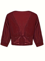 Dahlia | Women's Sheer Chiffon Tie Front Crop Cardigan Top