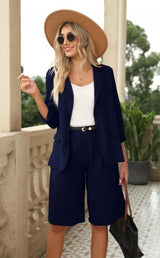 Blake | Women's Blazer Shorts Two Piece Suit Set Summer