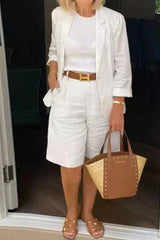 Blake | Women's Blazer Shorts Two Piece Suit Set Summer