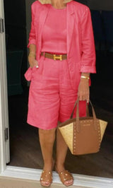 Blake | Women's Blazer Shorts Two Piece Suit Set Summer