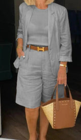 Blake | Women's Blazer Shorts Two Piece Suit Set Summer