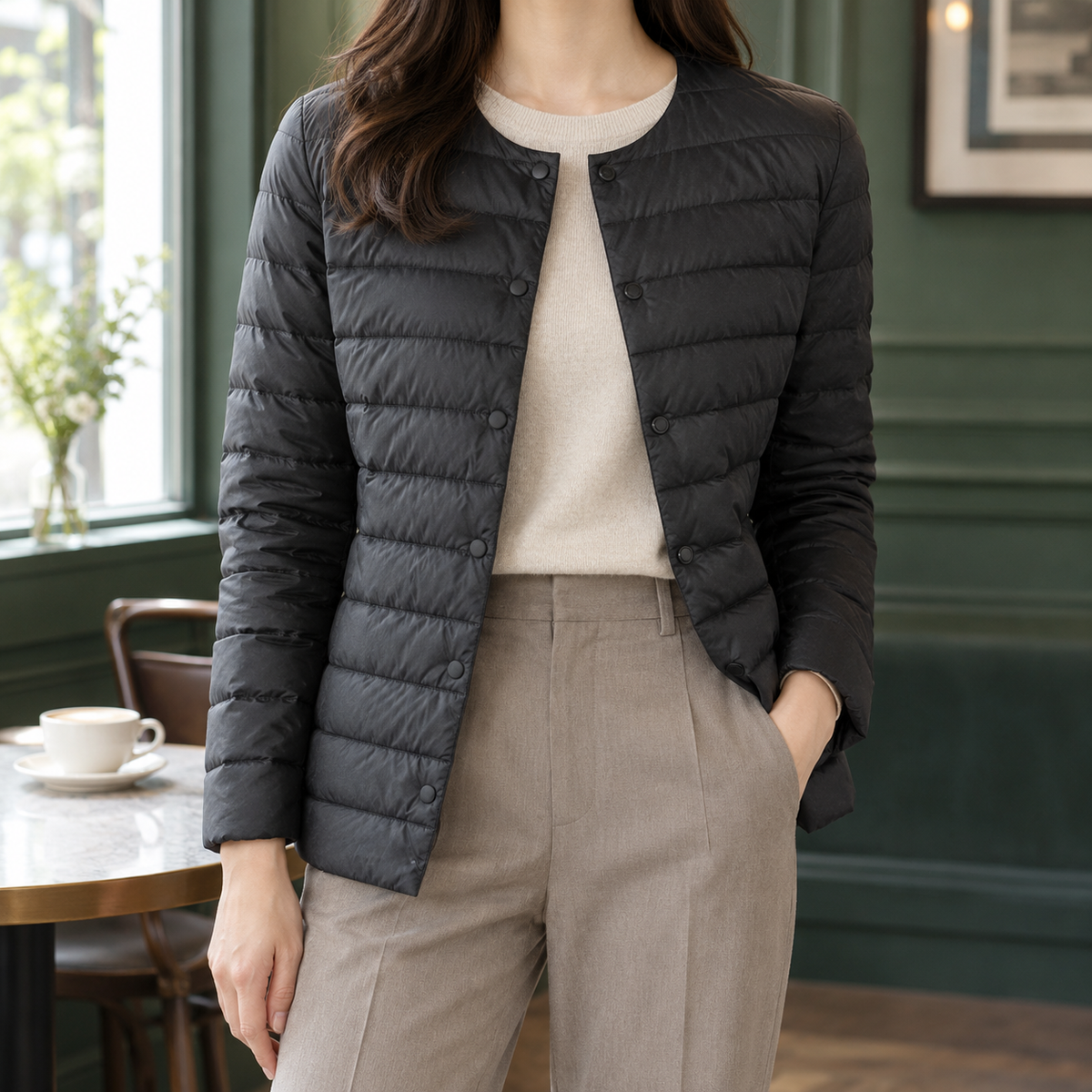 Amabel Quilted Women's Jacket - Black