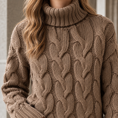 Hildegarde-Kate Cable Knit Women's Sweater - detail image 6