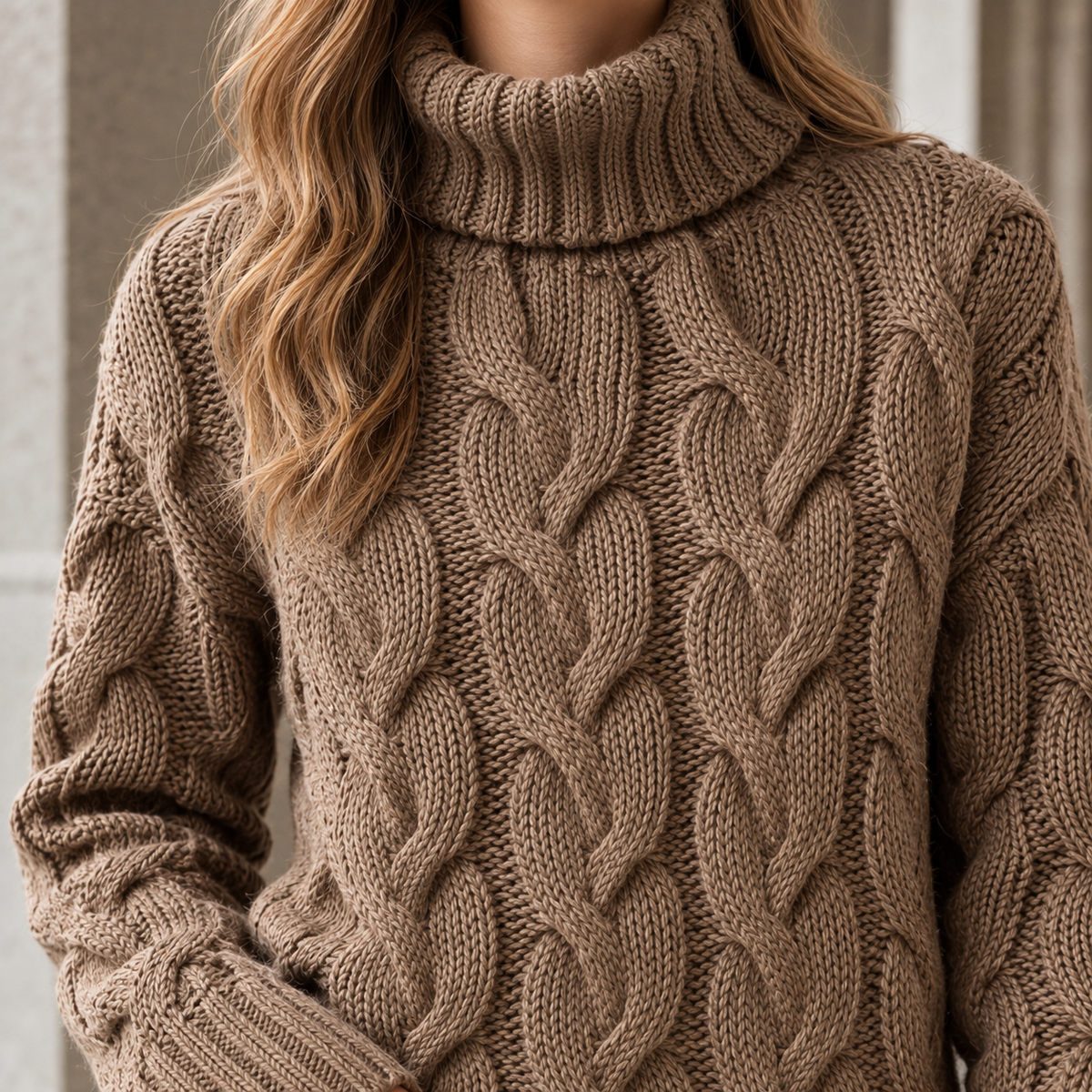 Hildegarde-Kate Cable Knit Women's Sweater - detail image 6