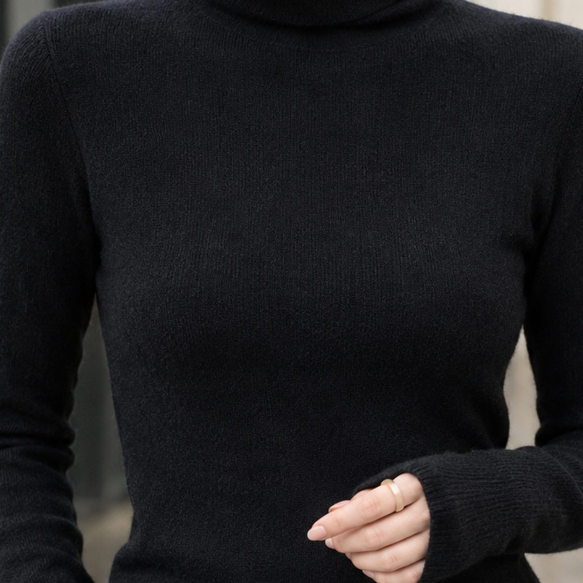 Women's Apolline-Sage Slim Fit Turtleneck Sweater - detail image 7