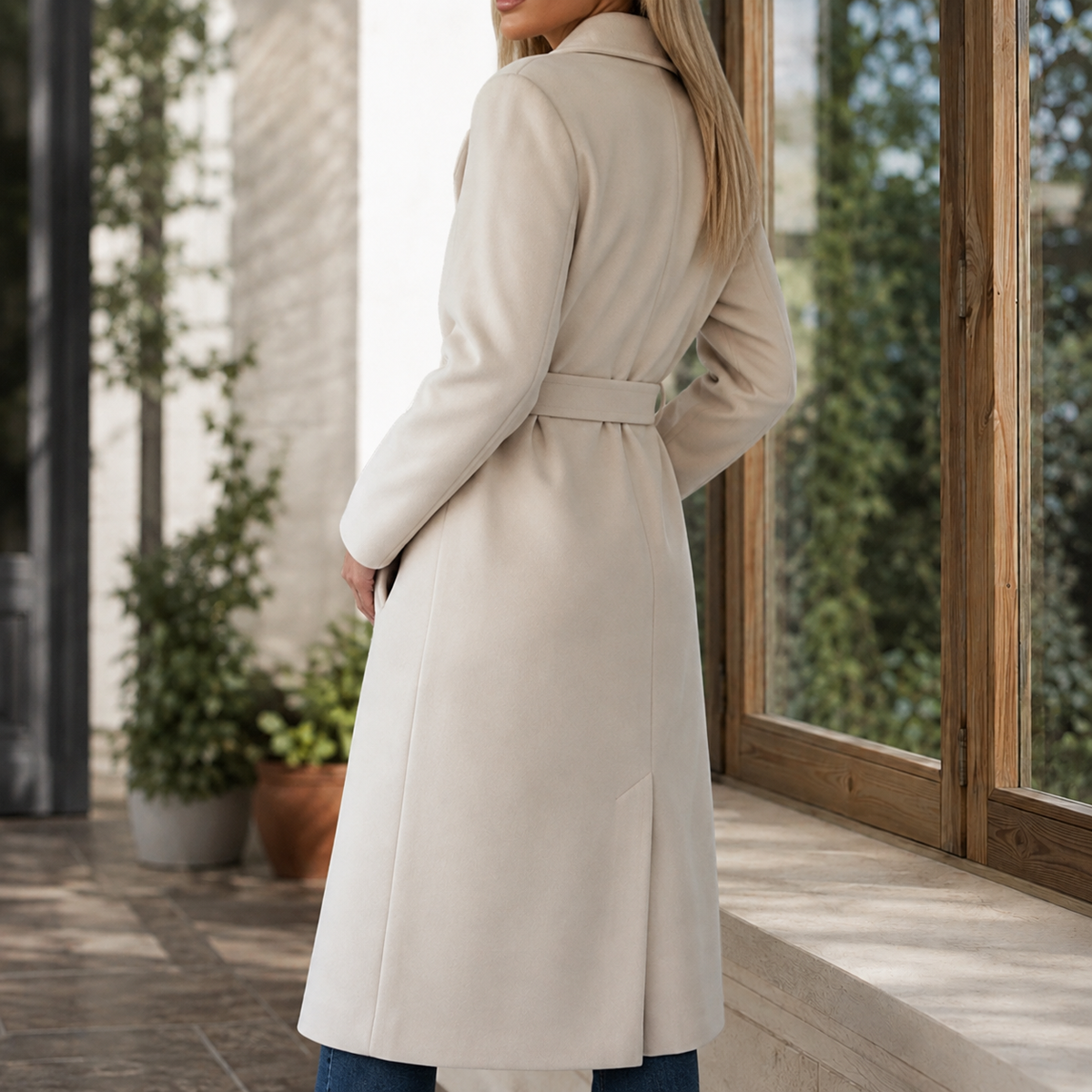 Adele-Grace Belted Women's Overcoat - detail image 6
