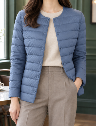 Amabel Quilted Women's Jacket - Haze Blue