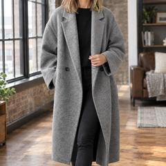 Serena-Faye Wool Blend Women's Coat - Gray