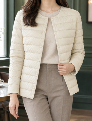 Amabel Quilted Women's Jacket - Off White