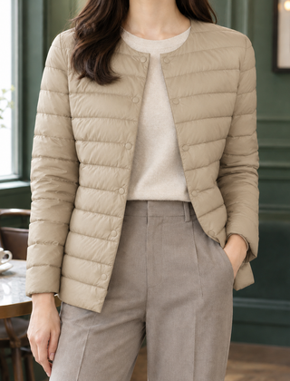Amabel Quilted Women's Jacket - Camel
