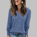 Indira | Women's V-Neck Long Sleeve Sweater