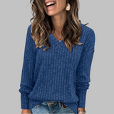 Indira | Women's V-Neck Long Sleeve Sweater