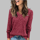 Indira | Women's V-Neck Long Sleeve Sweater