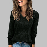 Indira | Women's V-Neck Long Sleeve Sweater