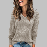 Indira | Women's V-Neck Long Sleeve Sweater