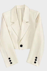 Ione | Women's Cropped Blazer with Notched Lapel
