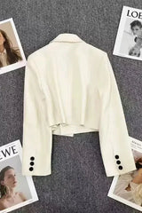 Ione | Women's Cropped Blazer with Notched Lapel
