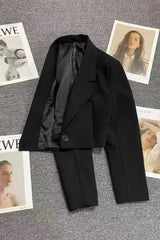 Ione | Women's Cropped Blazer with Notched Lapel