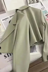 Ione | Women's Cropped Blazer with Notched Lapel