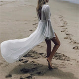 Isolde | Women's Open Back Flare Sleeve Maxi Dress