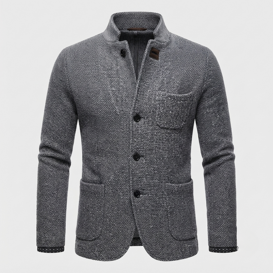 Men’s Retro Wool-Blend Cardigan Jacket