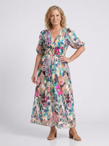 Jasmine | Women's Floral V Neck Midi Dress