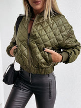 Jasmine | Women's Quilted Long Sleeve Bomber Jacket