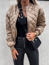 Jasmine | Women's Quilted Long Sleeve Bomber Jacket