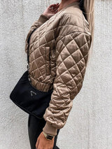 Jasmine | Women's Quilted Long Sleeve Bomber Jacket