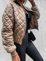 Jasmine | Women's Quilted Long Sleeve Bomber Jacket