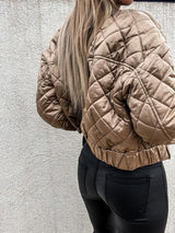 Jasmine | Women's Quilted Long Sleeve Bomber Jacket