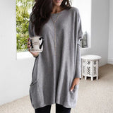 Josephine | Women's Round Neck Long Sleeve Tunic Top