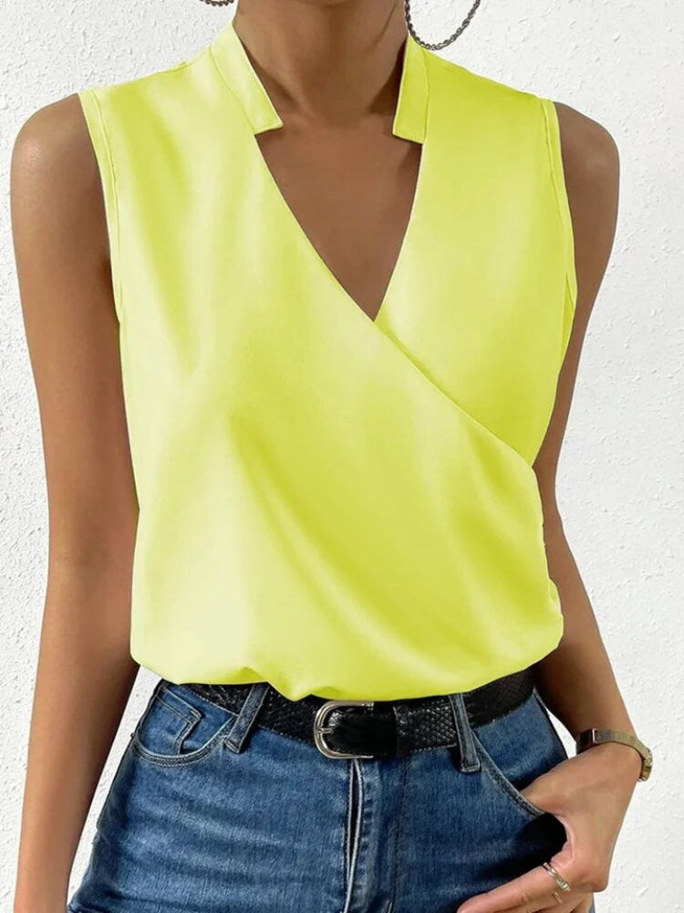 Kimara | Women's Floral V-Neck Sleeveless Blouse