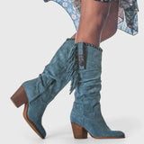 Lavinia | Women's Fringe Knee High Boots