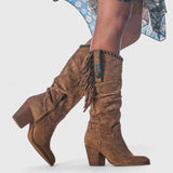 Lavinia | Women's Fringe Knee High Boots