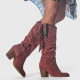 Lavinia | Women's Fringe Knee High Boots